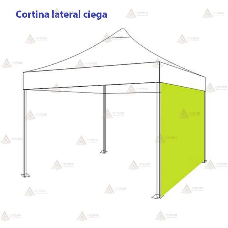Cortinas laterales ciegas para carpas plegables
