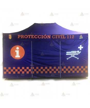 Paredes laterales con una puerta doble para carpas plegables