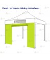 Paredes laterales con una puerta doble para carpas plegables