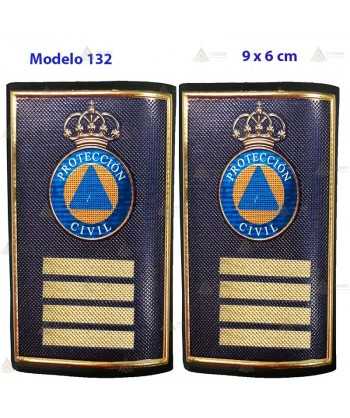 Hombreras metalizadas para Protección Civil