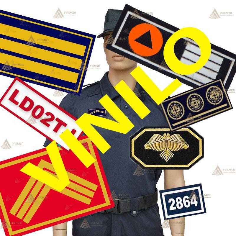 Divisas de vinilo para el pecho
