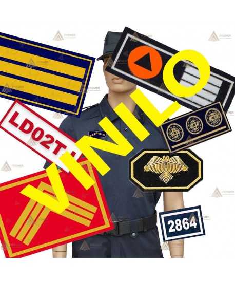 Divisas de vinilo para el pecho