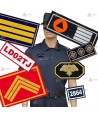 Divisas de caucho para el pecho para Policía Local, Protección Civil, etc