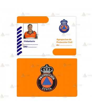 Tarjetas de PVC para identificación para Policía Local, Protección Civil, Vigilantes de seguridad, Sanitarios, etc