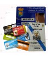 Tarjetas de PVC para identificación para Policía Local, Protección Civil, Vigilantes de seguridad, Sanitarios, etc
