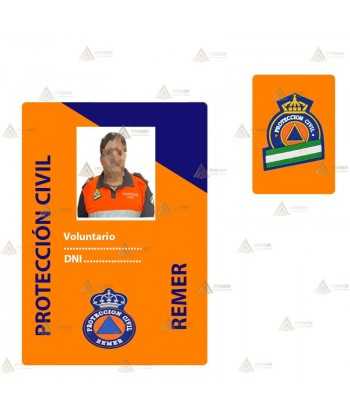 Tarjetas de PVC para identificación para Policía Local, Protección Civil, Vigilantes de seguridad, Sanitarios, etc