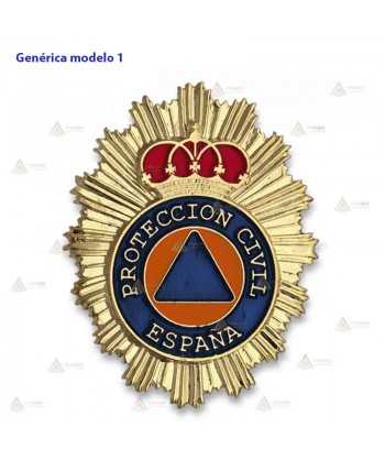 Chapa esmaltada de identificación para Protección Civil