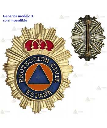 Chapa esmaltada de identificación para Protección Civil