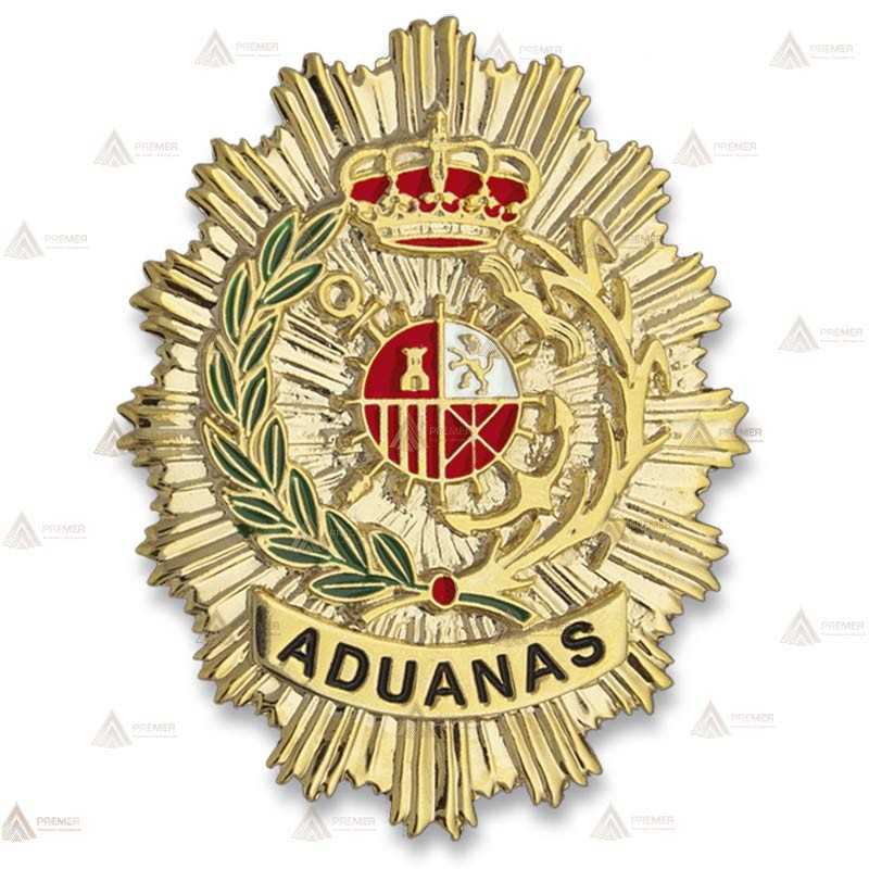 Chapa esmaltada de cartera para Aduanas