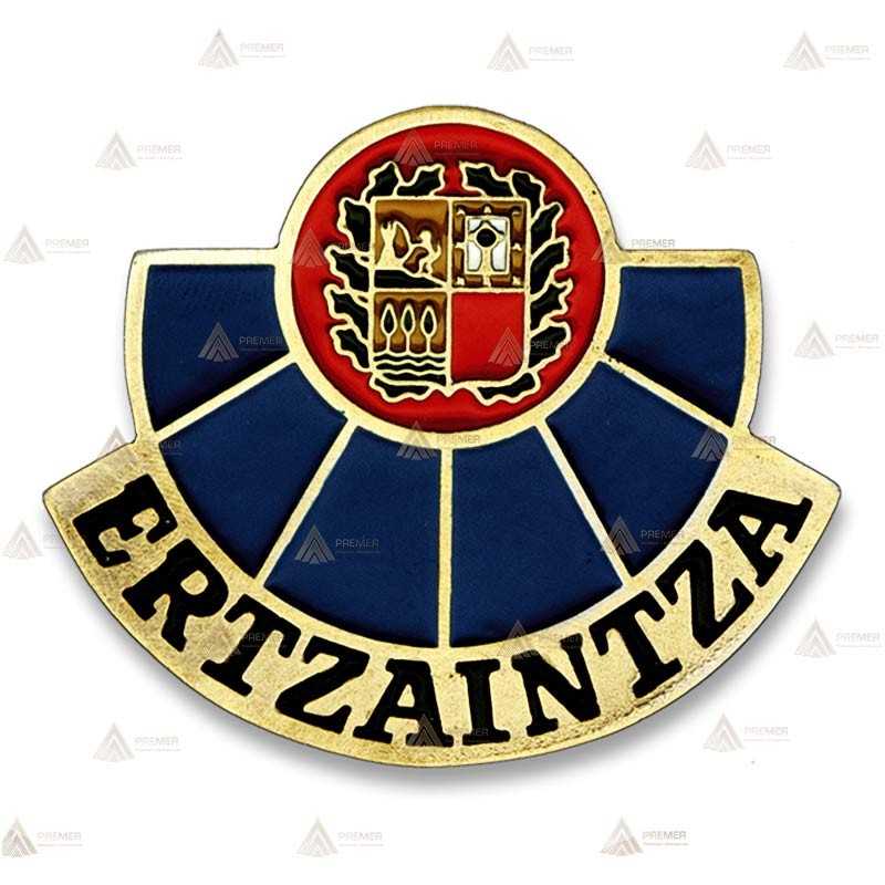 Chapa esmaltada de cartera para la Ertzaintza