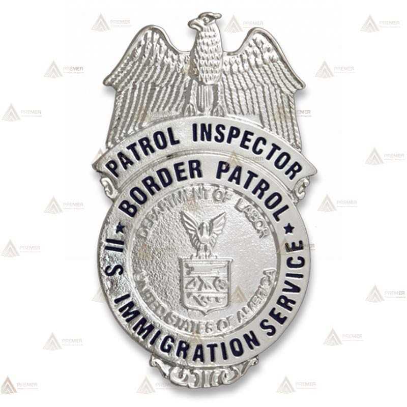 Chapa esmaltada de cartera para US Patrol Inspector