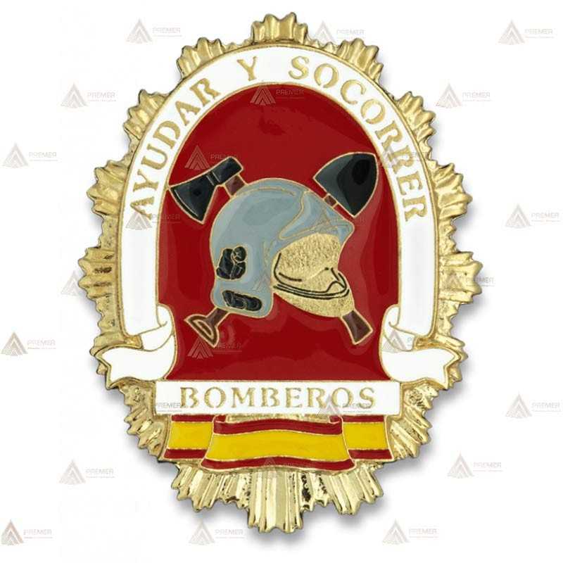 Chapa esmaltada de cartera para Bomberos