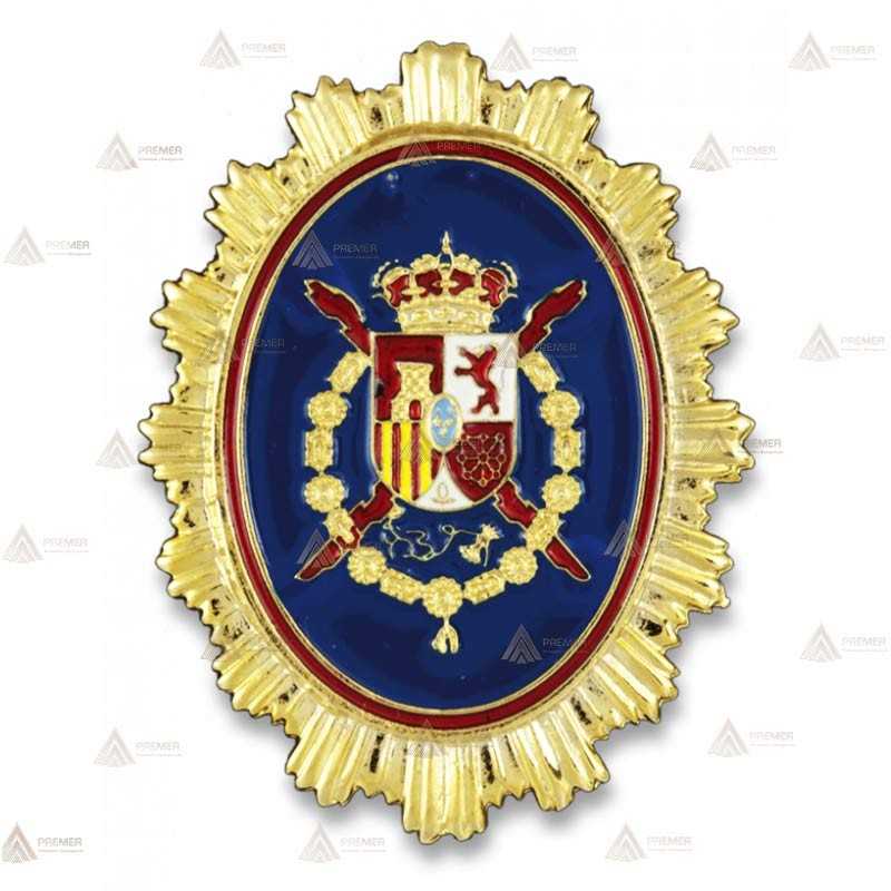 Chapa esmaltada de cartera para la Guardia Real