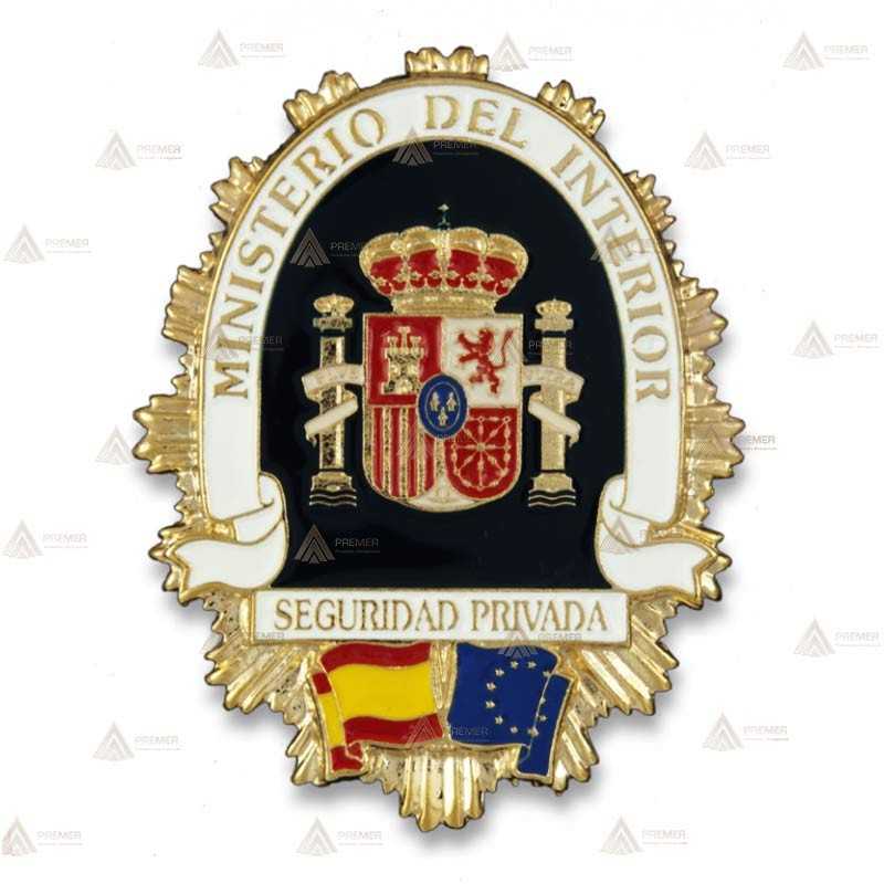 Chapa esmaltada de cartera para Seguridad Privada