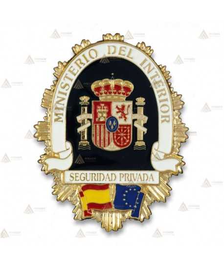 Chapa esmaltada de cartera para Seguridad Privada