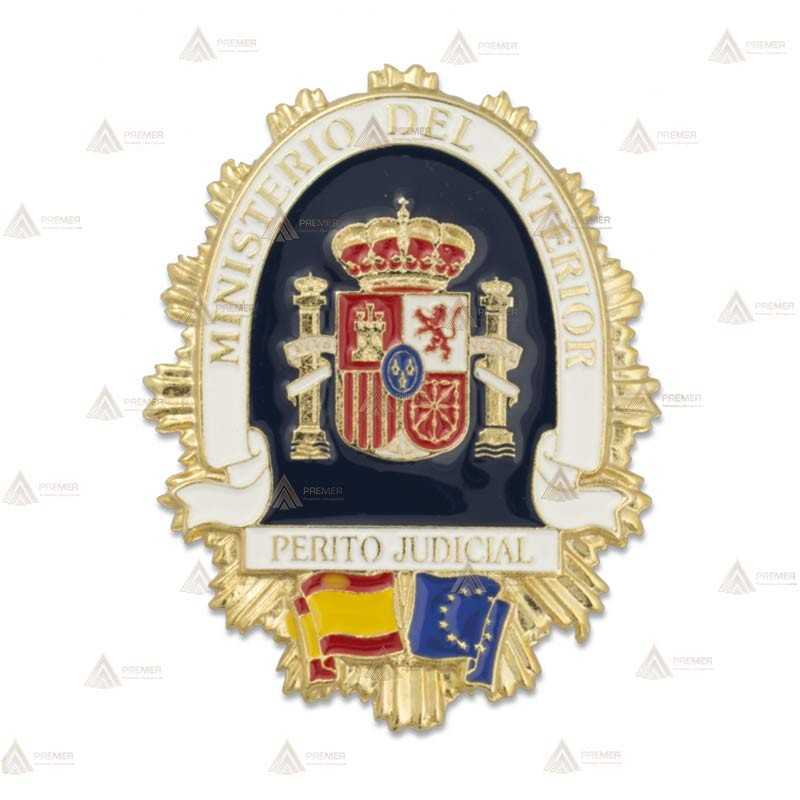 Chapa esmaltada de cartera para Perito Judicial