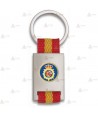 Llavero personalizable color plata con bandera española para policía nacional