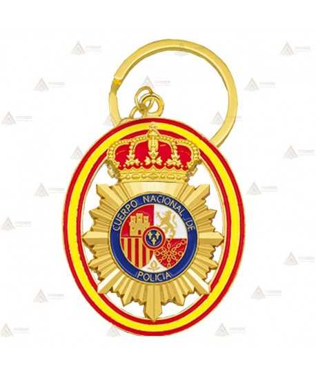 Llavero metálico esmaltado para la Policía Nacional