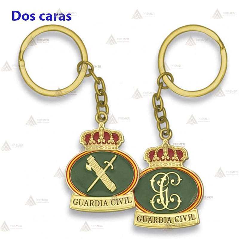 Llavero metálico esmaltado a dos caras para la Guardia Civil