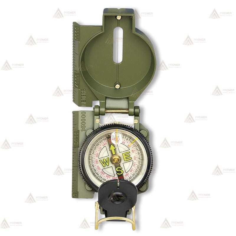 Brújula militar de PVC con lupa