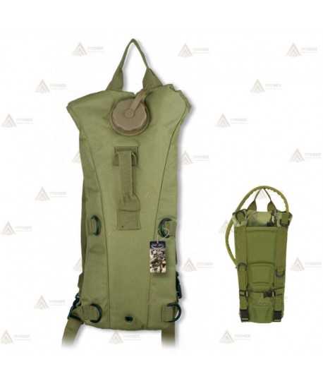 Mochila de hidratación de 2,5 litros verde militar