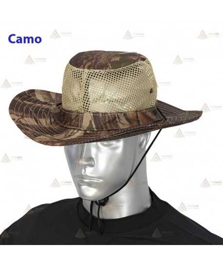Sombrero de ala ancha con rejilla para actividades tácticas y outdoor