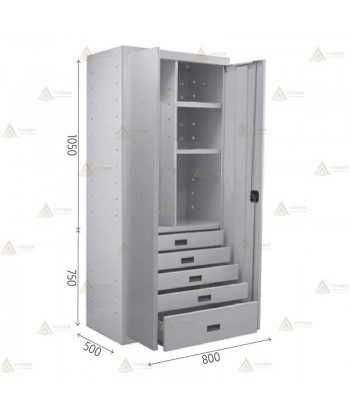Armario metálico modular con cajones para oficina