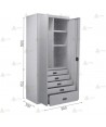 Armario metálico modular con cajones para oficina