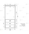Armario metálico modular con cajones para oficina