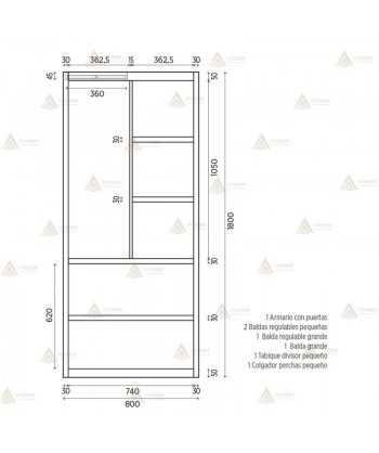Armario metálico modular con cajones para oficina