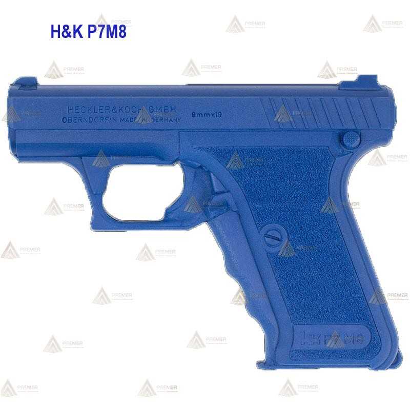 Pistola H&K P7M8 simulada para entrenamiento