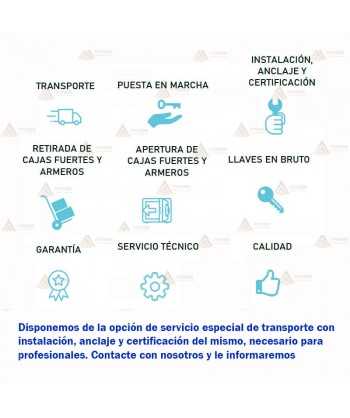 Armero con 20 compartimentos individuales con llave