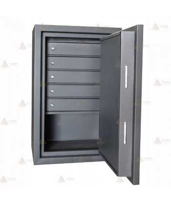 Caja fuerte cerradura llave y electrónica con cinco cajones con llave