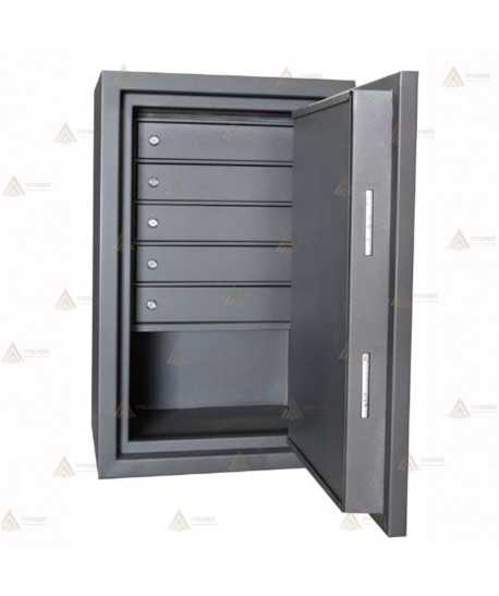 Caja fuerte cerradura llave y electrónica con cinco cajones con llave