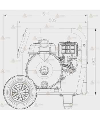 Motobomba anti corrosión (35.000 l/h) 30 metros