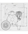Motobomba para aguas sucias (55.000 l/h) 30 metros