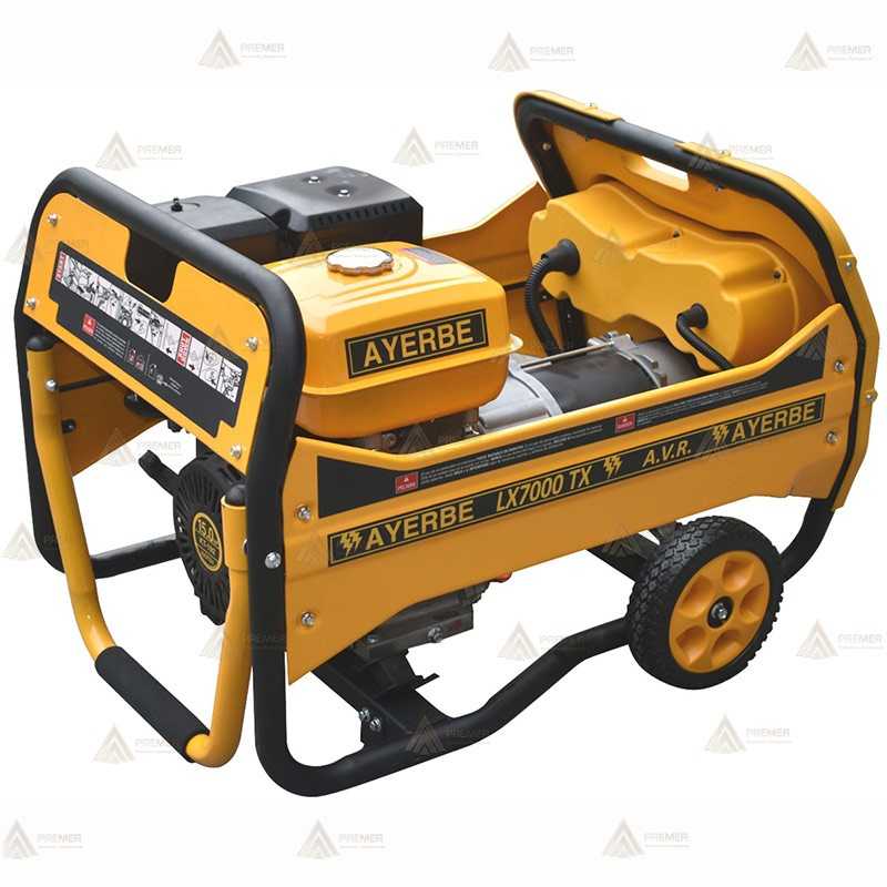 Generador trifásico a gasolina 4T (400 / 230V 7.000W) arranque manual
