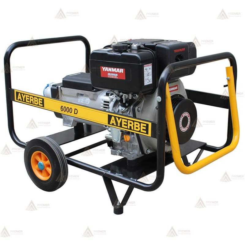 Grupo electrógeno monofásico con motor diésel (6,5 KVA / 5.200 W)