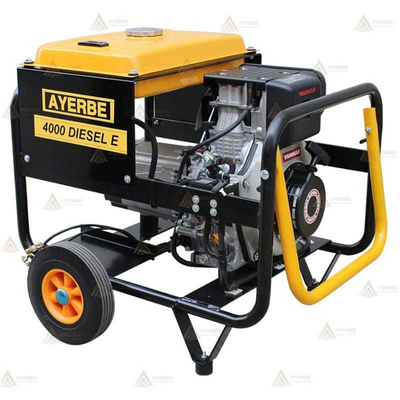 Grupo electrógeno monofásico con motor diésel (5KVA / 4.100 W) con arranque eléctrico