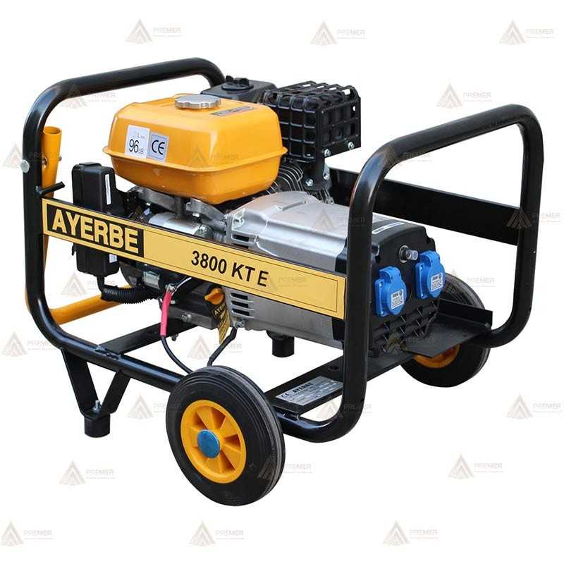 Grupo electrógeno monofásico a gasolina con arranque eléctrico (3,8 KVA/3.000W)