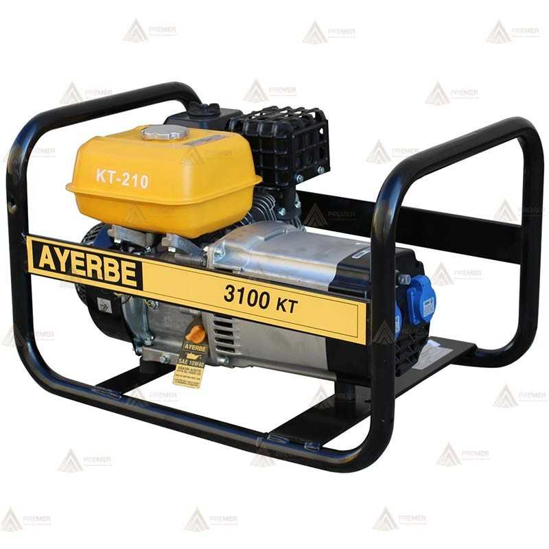 Grupo electrógeno monofásico a gasolina con arranque eléctrico (3,1 KVA / 2.280W)