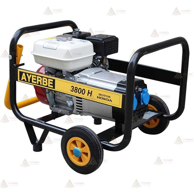 Grupo electrógeno monofásico Honda gasolina con arranque eléctrico (3,8 KVA / 3000W)