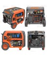Generador eléctrico profesional a gasolina 4T (230V / 7.000W)