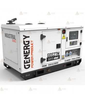 Grupo electrógeno diésel monofásico (27 KVA / 22.000W) Insonorizado