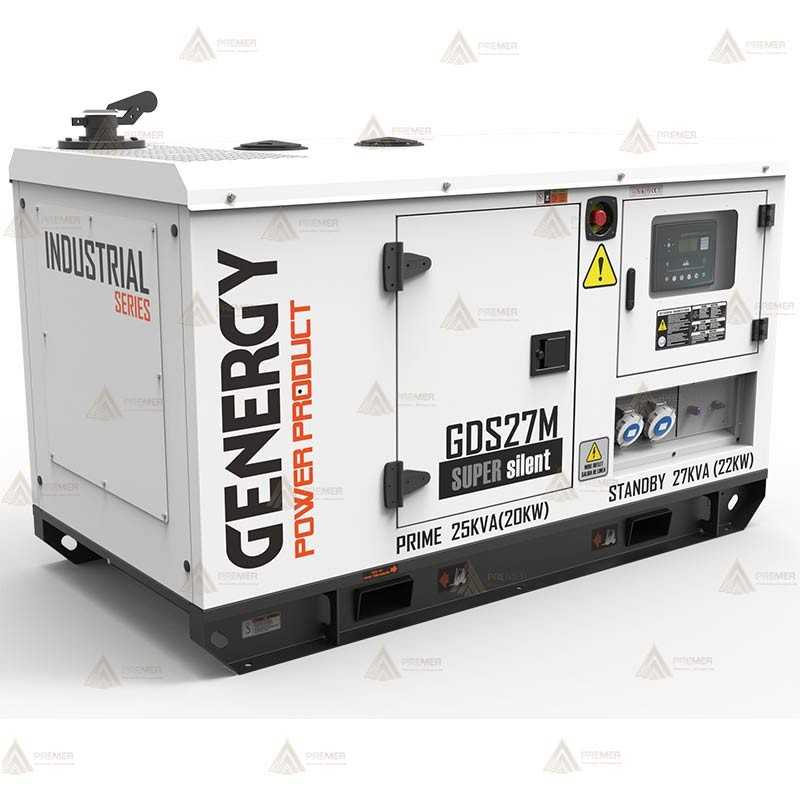 Grupo electrógeno diésel monofásico (27 KVA / 22.000W) Insonorizado