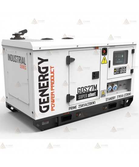 Grupo electrógeno diésel monofásico (27 KVA / 22.000W) Insonorizado