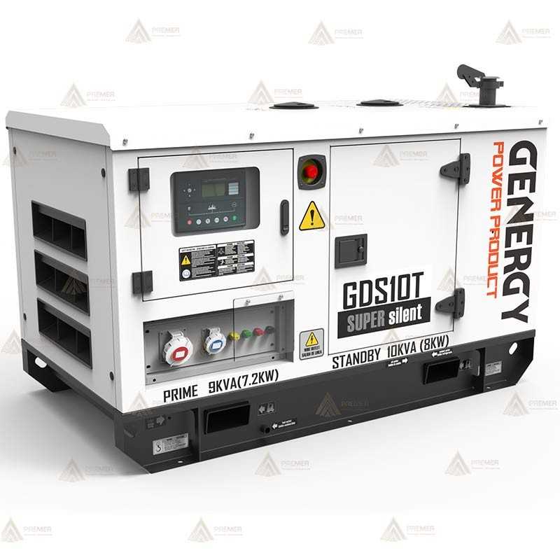 Grupo electrógeno diésel trifásico (10 KVA / 8.000W) Insonorizado
