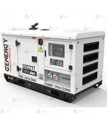 Grupo electrógeno diésel trifásico (27 KVA / 22.000W) Insonorizad