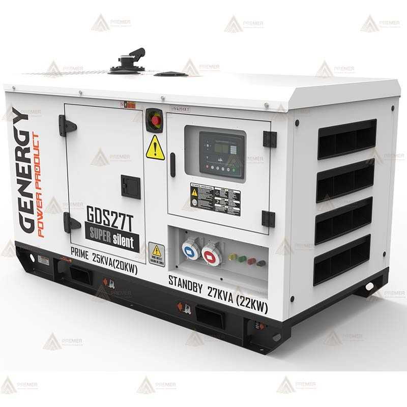 Grupo electrógeno diésel trifásico (27 KVA / 22.000W) Insonorizad