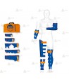 Set de férulas rígidas 5 tamaños con bolsa Blue Splint de Spencer